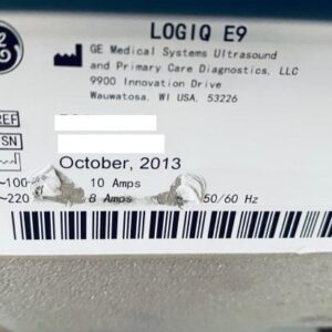 2013 GE Logiq E9 Ultrasound Machine6